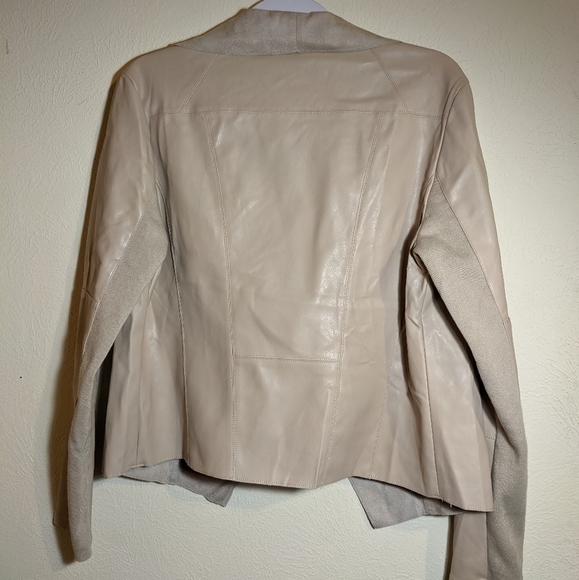 Bagatelle faux leather/suede open front jacket - Picture 3 of 9